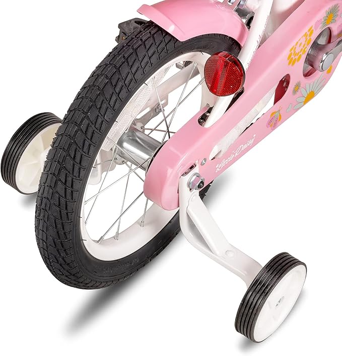 JOYSTAR Little Daisy Kids Bike for Girls Boys Ages 2-7 Years, 12 14 16 Inch Girls Bikes with Doll Bike Seat & Streamers