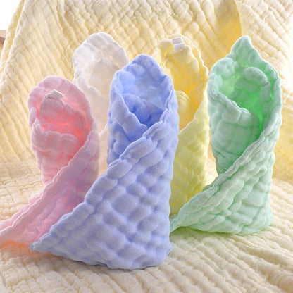 MUKIN Baby Washcloths - Natural Cotton Baby Wipes 10 Pack 12x12 inches