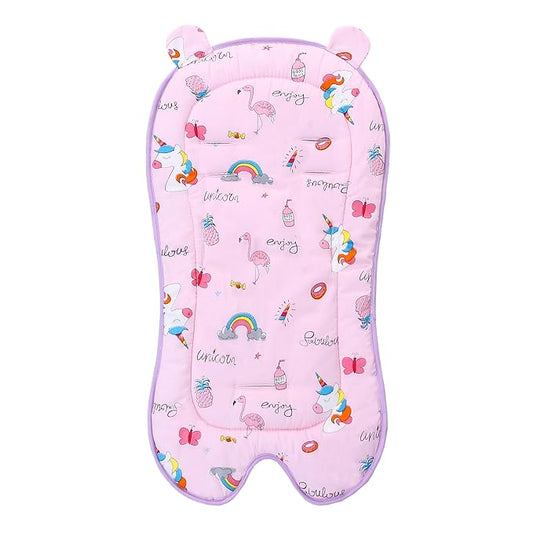Miracle Baby Car Seat Insert Universal Breathable Baby Stroller Cushion Reversible 3D Air Mesh Cotton Stroller Mat for CarSeat, Buggy, Carrycot, High Chair (Rainbow)