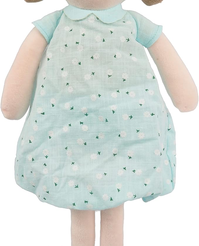Linzy Toys, Soft Plush Mint Blue Emily Rag Doll 15"