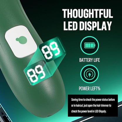 ENSSU Baby Hair Clippers, Cordless Hair Clipper for Kids with LED Display, Baby Hair Cutting Kit with Skin-Safe Blade, Waterproof Hair Trimmer for Children/Toddler, Rechargeable& an Hour Quick Charger