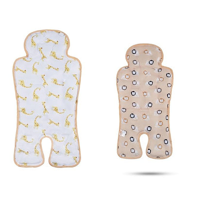Gel Car Seat Cooler Pad,1 Pack Double Sides-Universal Baby Stroller Ice Cushion Cooler Mat,Summer Cooling Seat Liner,Multifunctional Suitable for Baby Dining Chair,Child Safety Seat (Giraffe+Lion)
