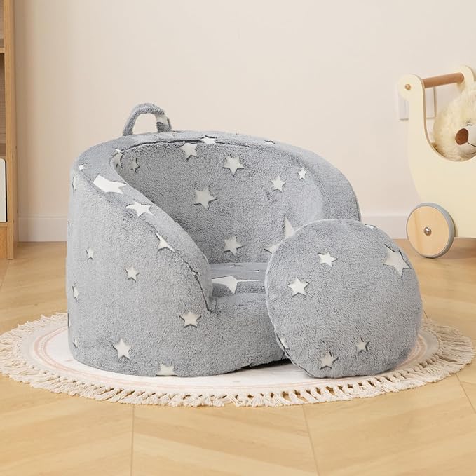 ALIMORDEN Snug-Arch Toddler Couch, Comfy Foam Baby Chair, Ergonomic Toddler Chair with a Snug Embrace Design for Boys and Girls