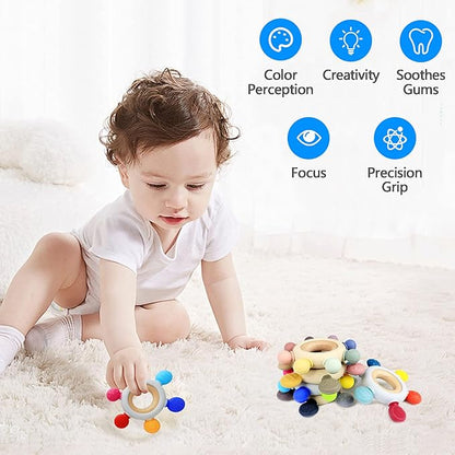 Baby Teething Toys Silicone Teethers BPA Free Silicone Rudder