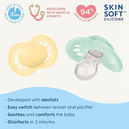 MAM Original Matte Pacifier (1 Sterilizing Pacifier Case), 6 Plus Months 6-16 Months 2)