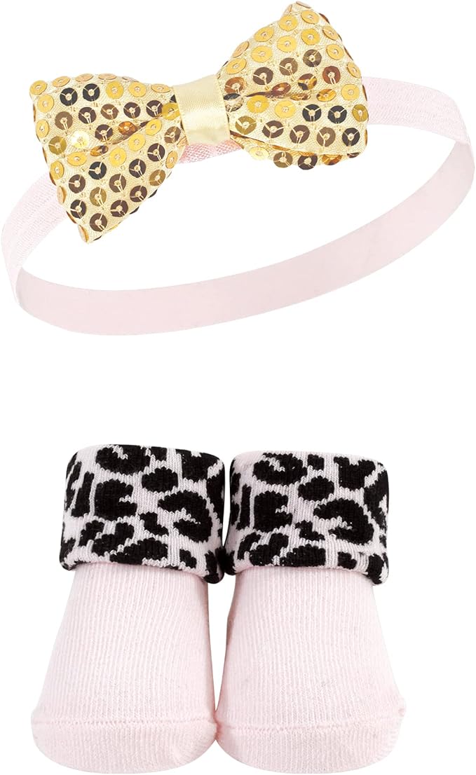Hudson Baby Girl's Headband and Socks Giftset
