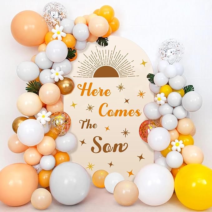 Baby Shower Party Decal Here Comes The Son Backdrop Decal