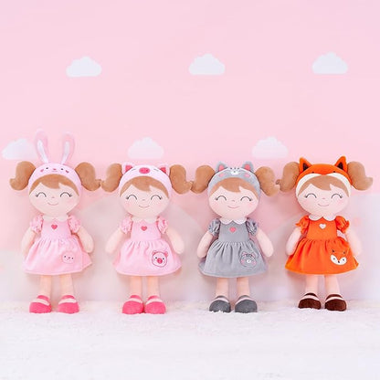 Gloveleya Baby Doll Girl Gifts Soft Plush Kitty Cat Dolls 12" with