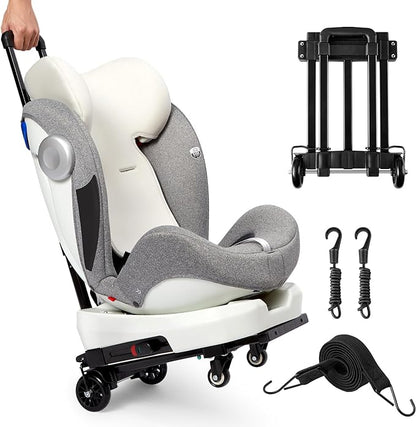 KEDSUM Car Seat Travel Cart, Compact and Lightweight Dolly Cart for Airport, Solid Construction Portable Car Seat Stroller for Airports, Folding Hand Truck Dolly Fit to Infant, Booster