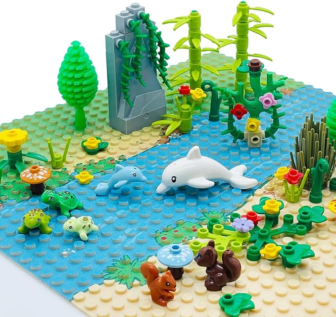 23pcs Animals Mini Figures Friends Sets with Baby Building Block 6-7-8-9-10-11-12 Kits