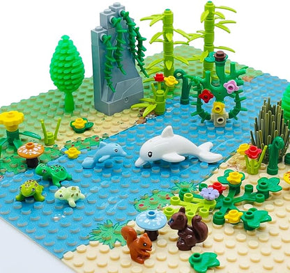 23pcs Animals Mini Figures Friends Sets with Baby Building Block 6-7-8-9-10-11-12 Kits