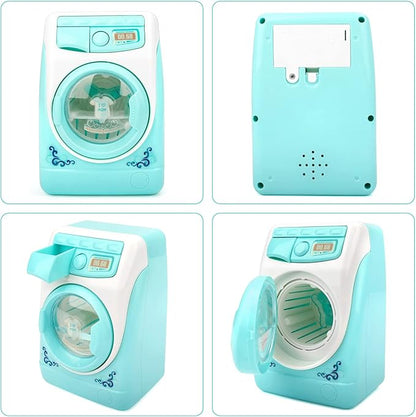 deAO Washing Machine Toy for Kids Dollhouse Furniture Pretend Play