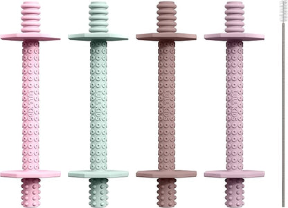 Hollow Teething Tubes - Baby Teething Toys for Babies 6+ Months, Teething Toys for Babies 6-12 Months
