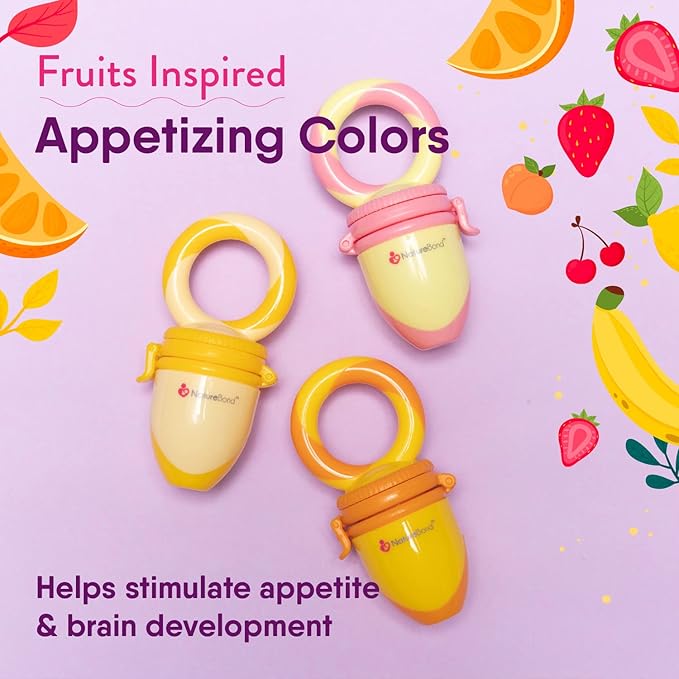 NatureBond Baby Food Feeder/Fruit Feeder Pacifier Nibbler (2 Pack) -
