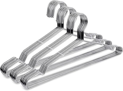 Fayleeko Wire Hangers Coat Hangers Strong Heavy Duty Stainless Steel Metal Hangers Ultra Thin Space Saving Clothes Hangers (30 Pack 16.5 Inch)