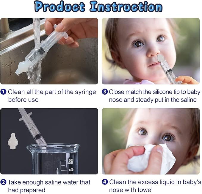 Nasal Syringe for Baby ( Yellow ) - 4PCS