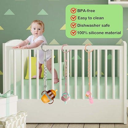 Toy Straps for Baby,RTMOK Silicone Setpacifier Clip