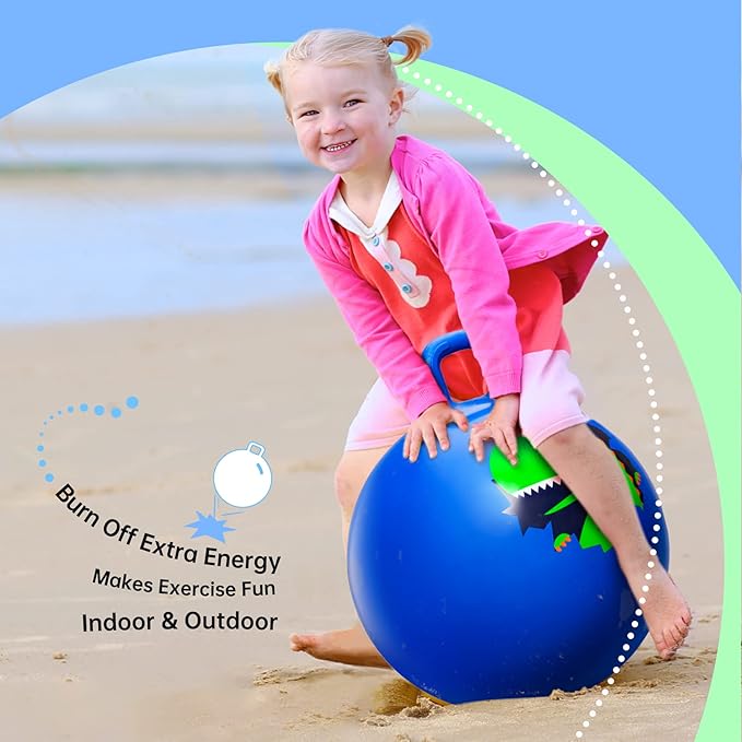 Hopper Ball, Hopping Toys for Kids 18inch Bouncy 3-8, Inflatable
