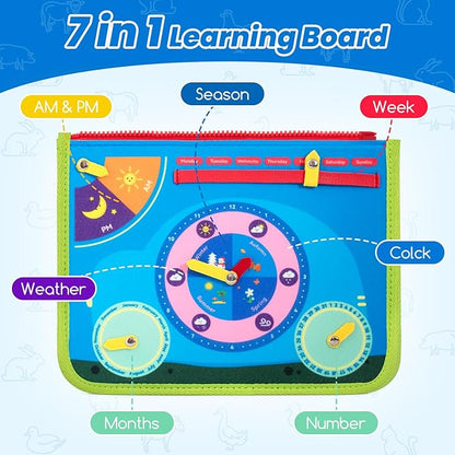 Hely Cancy Toddler Busy Board, Montessori Toys for 0 1 2 3 4 5
