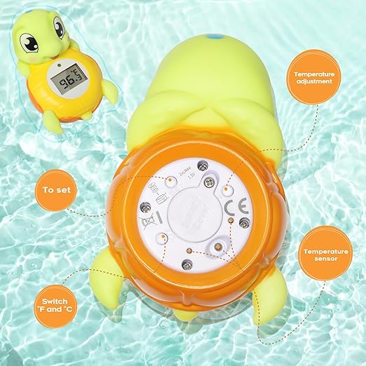 Backstroke Sea Turtle Baby Bath Thermometer,The Infant Baby Bath Floating