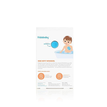 Frida Baby DermaFrida the Bath Mitt | Toddler Quick-Dry Body Bath Brush, Silicone