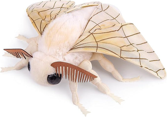 ZHONGXIN MADE Giant Silk Moth Plush - Lifelike 26" Silk Moth Stuffed Animal, Realistic Soft Big Wings Moth Weigted Toys