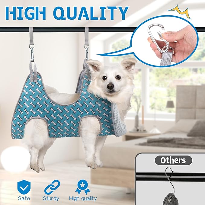 Supet Dog Grooming Hammock for Large Dogs, Relaxation Dog Sling for Nail Trimming, Restraint Hanging Harness for Clipping