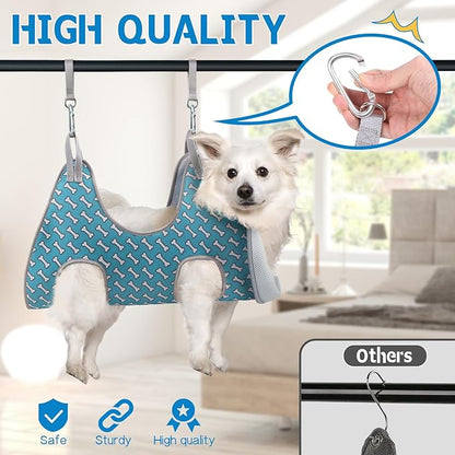Supet Dog Grooming Hammock for Large Dogs, Relaxation Dog Sling for Nail Trimming, Restraint Hanging Harness for Clipping