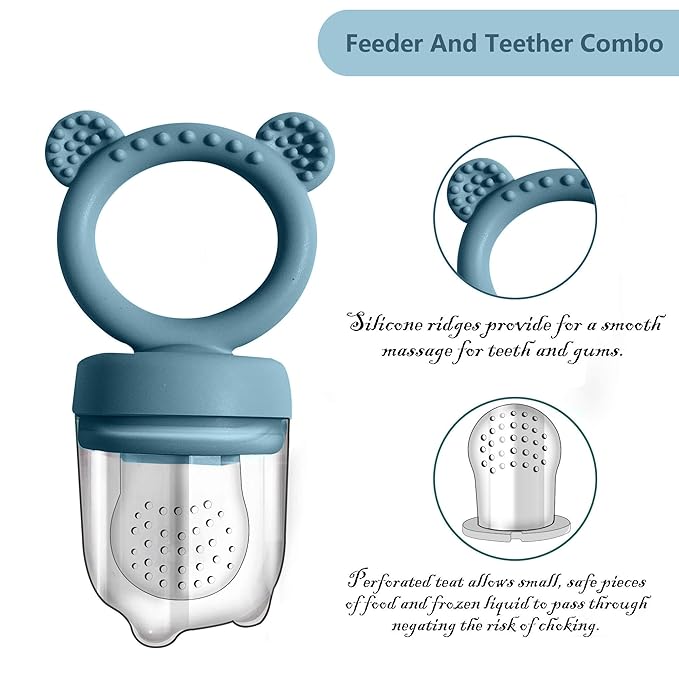 Baby Food Feeder Pacifier with Breast Milk Popsicle Teether-Silicone Forage