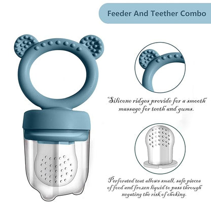 Baby Food Feeder Pacifier with Breast Milk Popsicle Teether-Silicone Forage