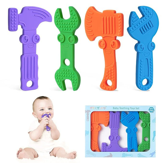TYRY.HU Baby Teething Toys for Babies, Baby Teether Toys 4 Packs
