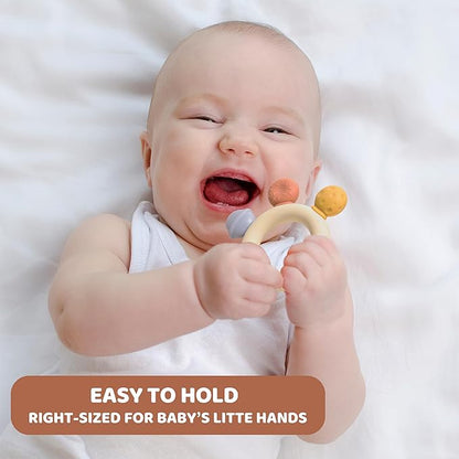Baby Teething Toys for 0-6 Months, BPA Free Silicone Teethers 6 to 12 Months 2 Pack