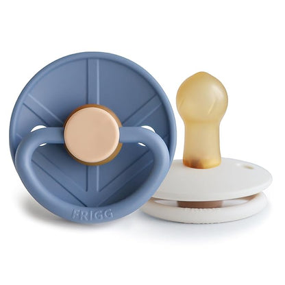 FRIGG Little Viking Natural Rubber Baby Pacifier 2-Pack | Made in Denmark 0-6 Months)