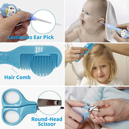 Baby Healthcare and Grooming Kit, 26 in 1 Baby Electric Nail Trimmer Set Newborn Nursery Health Care Set for Newborn Infant Toddlers Baby Boys Girls Kids Haircut Tools