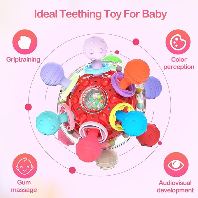 Baby Sensory Teething Toys - Infant Teethers Montessori Toys, Updated 0 3 6 9 12 18
