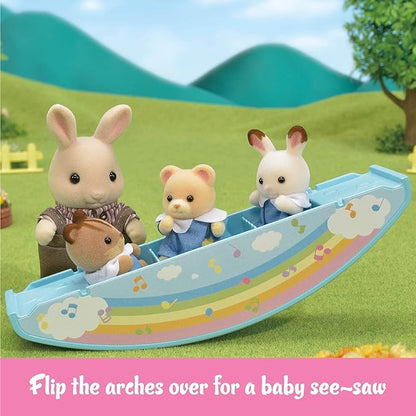 Calico Critters Sunshine Nursery Bus for Dolls, Toy Vehicle seats up to 12 collectible figures