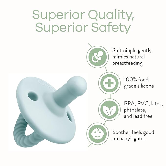 Pacifier Soother Baby 4 Pack of Pacifiers Newborn Teething 100% 0?? Months