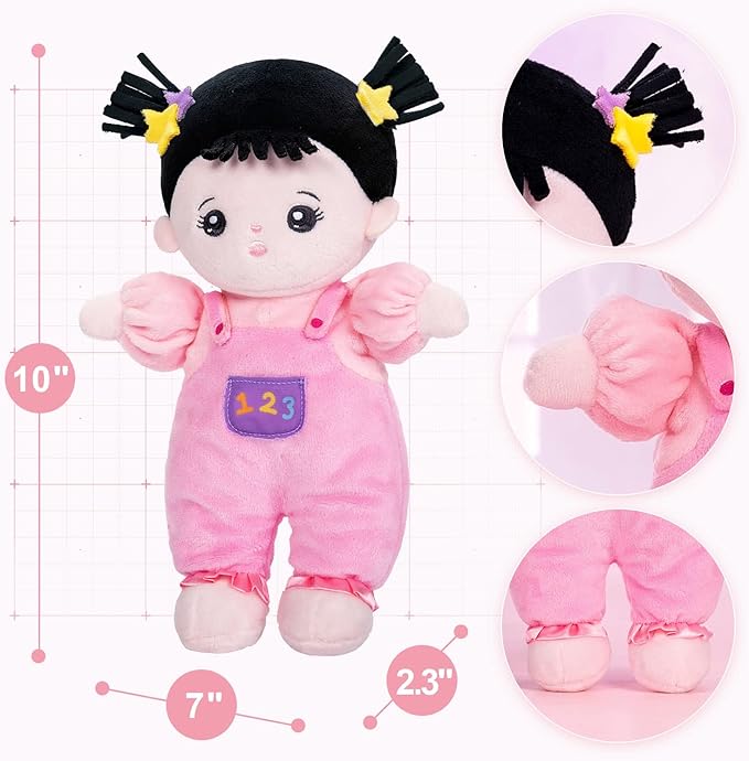 OUOZZZ 10" Soft Baby Doll for Girls - First Baby
