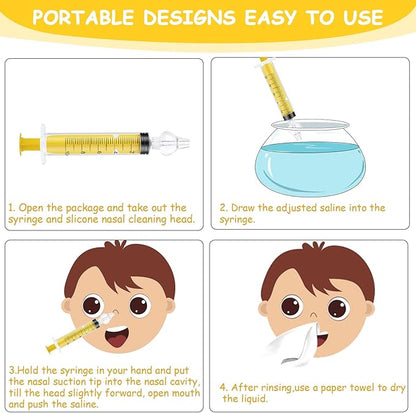 Baby Nasal Irrigator,4PCS Nasal Syringe for Baby