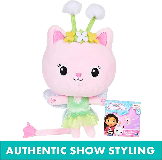 Gabby’s Dollhouse, 7-inch Kitty Fairy Purr-ific Plush Toy 3 and