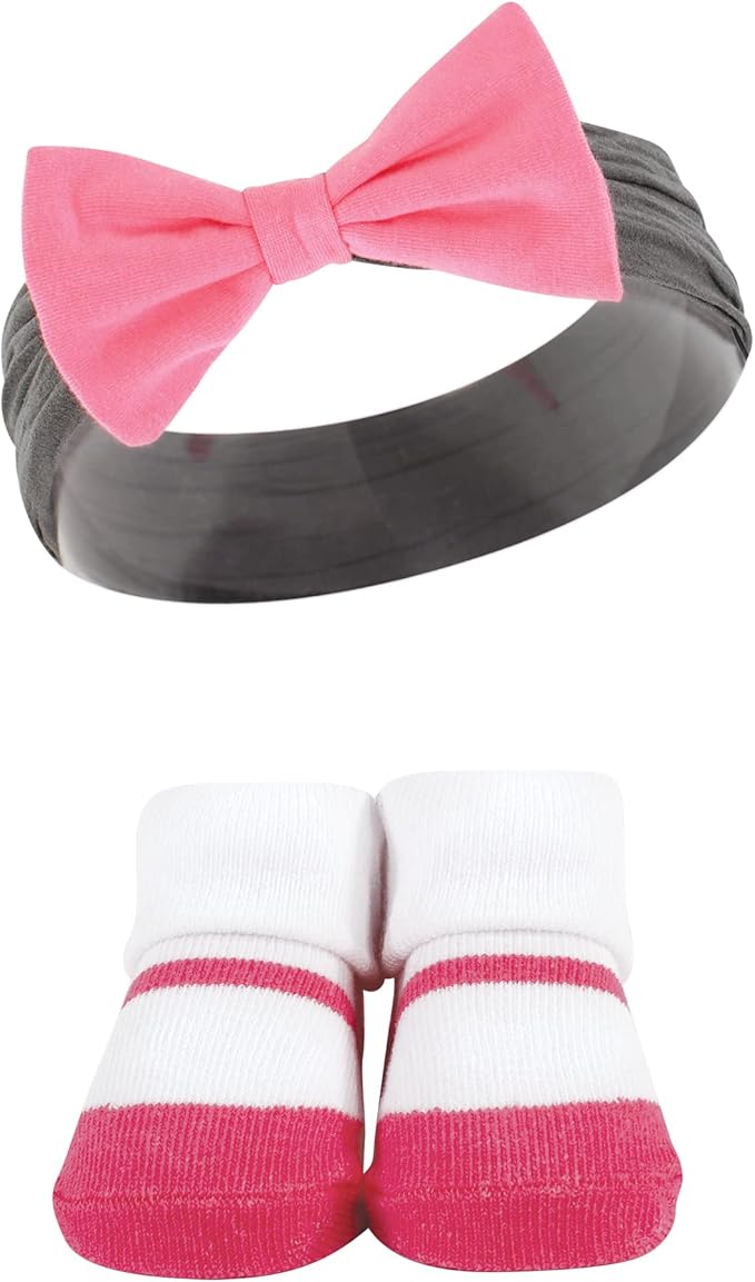 Hudson Baby baby-girls Headband and Socks Set
