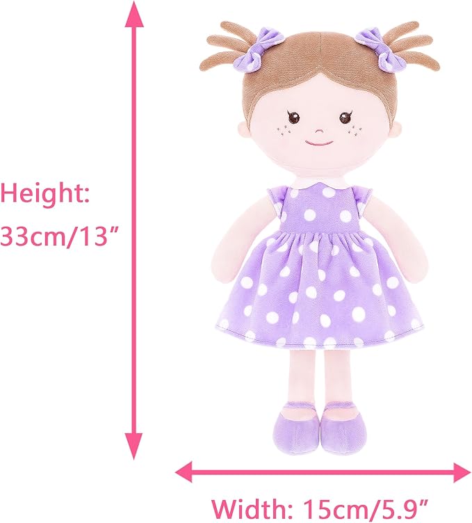 Onetoo Plush Rag Doll First Baby Doll Soft Baby Doll 14"（Milly Series）