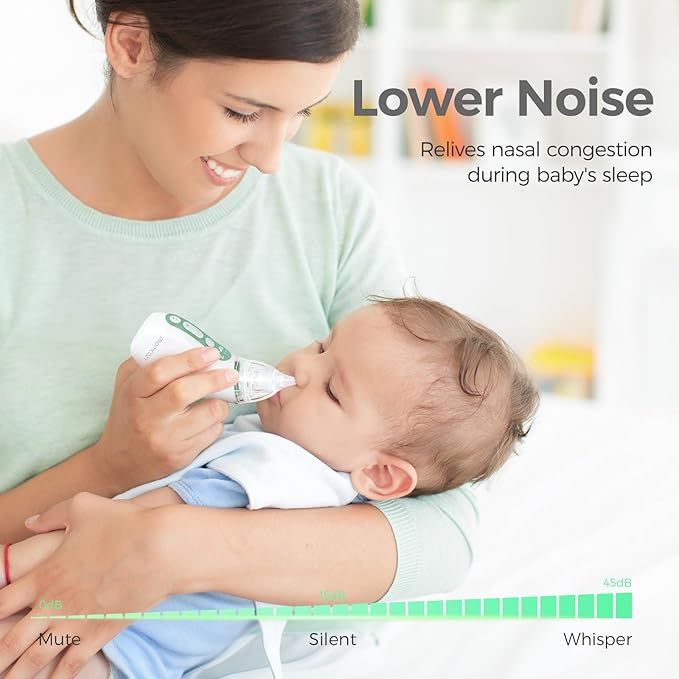 Momcozy Baby Nasal Aspirator, 3 Suction Levels Electric Nasal Aspirator for Baby