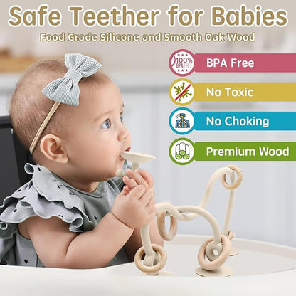 Baby Sensory Teething Chew High Chair Suction Toys for Infant 6 12 18 24