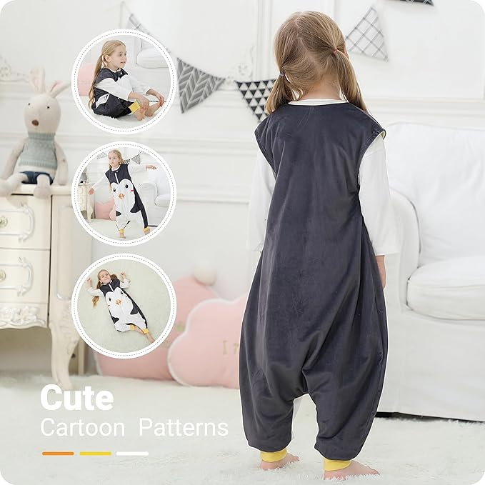 Baby Sleeping Sack Sleeveless, Toddler Sleeping Bag with Legs