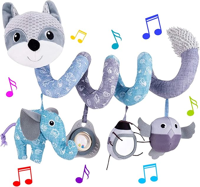 Car Seat Toys, Infant Baby Spiral Activity Hanging Toys