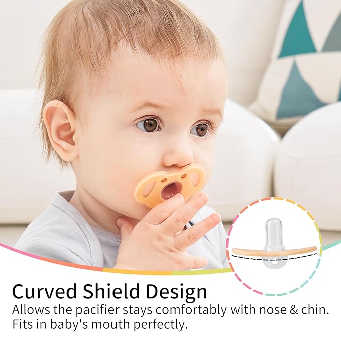 Mombella Koala Pacifiers 0-3 Months, Silicone Baby Pacifier for Breastfed Babies