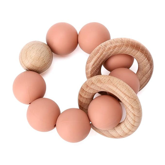 Socub Baby Teething Toy, Organic Baby Teething Ring 3+ Months,