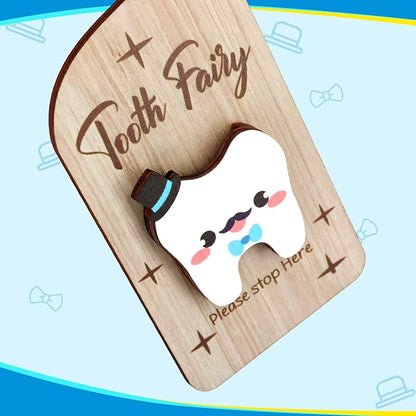 Tooth Door Hanger, Wooden 3D Lost Tooth Keepsake Box