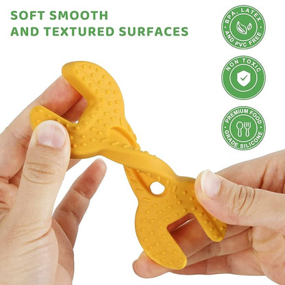 Fu Store 4 Pack Soft Silicone Teething Toys for Toddlers (8 Pack